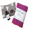 summer & sage, Boho Infant Massage Multi-use Kit, Large, Magenta, Grey Elephants view 1
