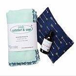 summer & sage, Boho Infant Massage Multi-use Kit, Large, Mint, Navy Arrows