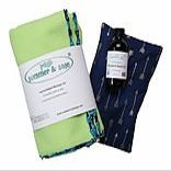 summer & sage, Boho Infant Massage Multi-use Kit, Large, Lime Green, Navy Arrows