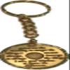 24 Hours AA Serenity Prayer Medallion Keychain Chip Holder Gold Plated view 2