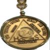 24 Hours AA Serenity Prayer Medallion Keychain Chip Holder Gold Plated view 4