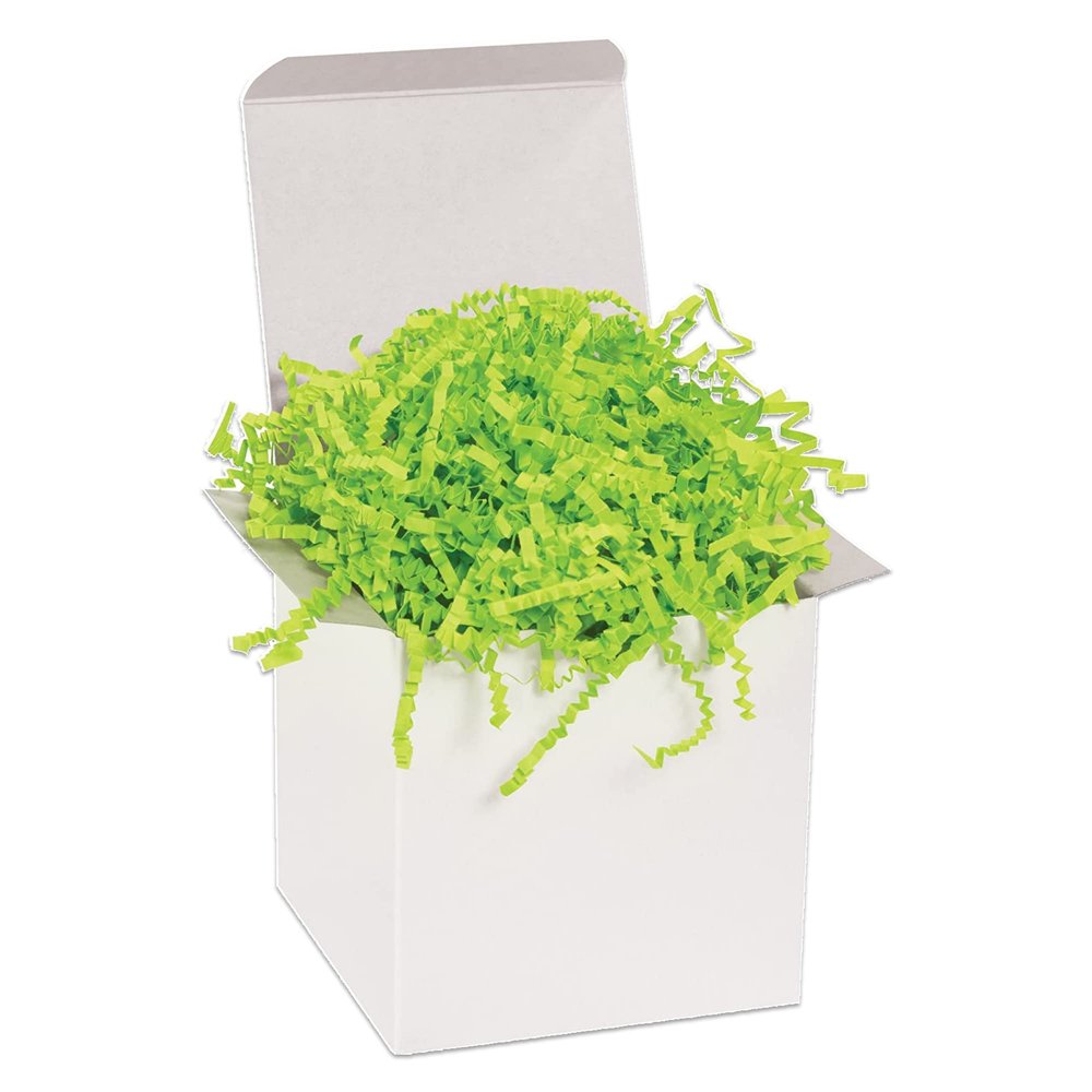 BOX USA Crinkle Paper 10 lb. Lime, 10-Pack | Packaging Paper for Shipping, Moving, and Storage Supplies