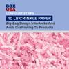 BOX USA Crinkle Paper 10 lb. Light Pink, 10-Pack | Packaging Paper for Shipping, Moving, and Storage Supplies view 2