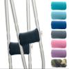 Universal Crutch Hand Grip Covers - Luxurious Soft Fleece with Sculpted Memory Foam Cores (Black)  view 1
