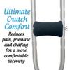 Universal Crutch Hand Grip Covers - Luxurious Soft Fleece with Sculpted Memory Foam Cores (Black)  view 2