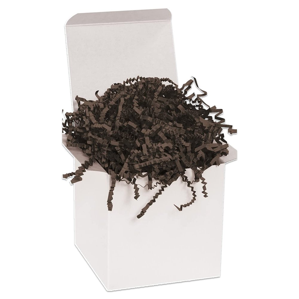 Box USA 10 lb. Chocolate Crinkle Paper Packing, Shipping, and Moving Box Filler Shredded Paper for Box Package, Basket Stuffing, Bag, Gift Wrapping, Holidays, Crafts, and Decoration