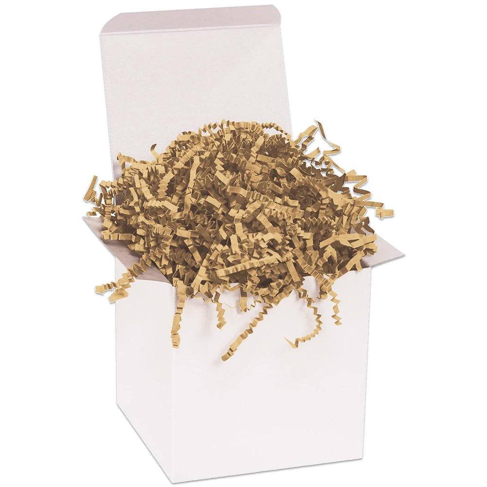 Box USA 10 lb. Cognac Crinkle Paper Packing, Shipping, and Moving Box Filler Shredded Paper for Box Package, Basket Stuffing, Bag, Gift Wrapping, Holidays, Crafts, and Decoration
