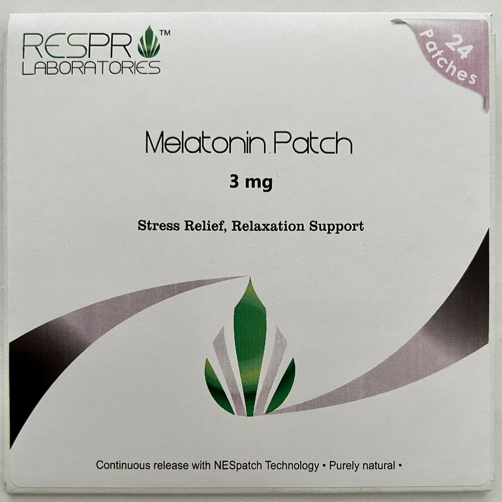 Respro Labs Natural Melatonin Patch, 3 mg (per Patch) Continuous Release - 24 Patches