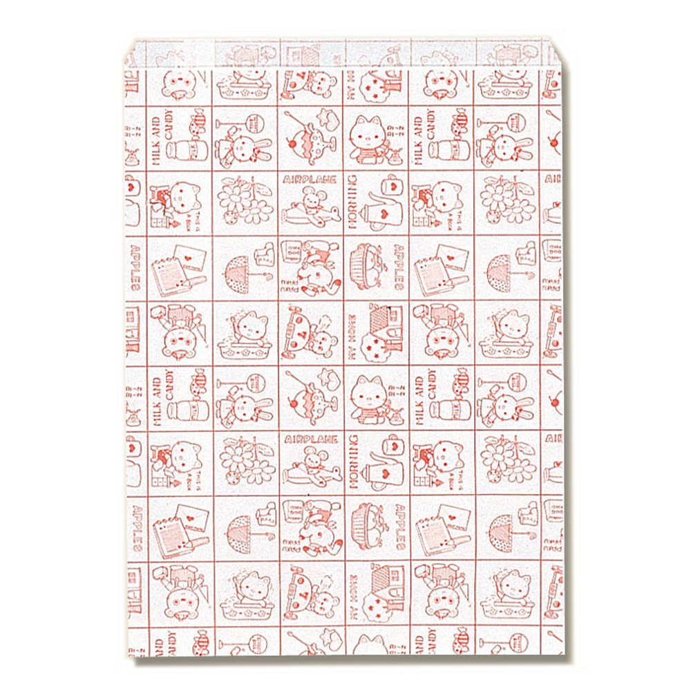 (Shimojima) Heiko R-20 Paper Bags, Patterned Small Bags, With Velour, My Home, 8.5 x 11.4 inches (21.5 x 29 cm), 200 Sheets