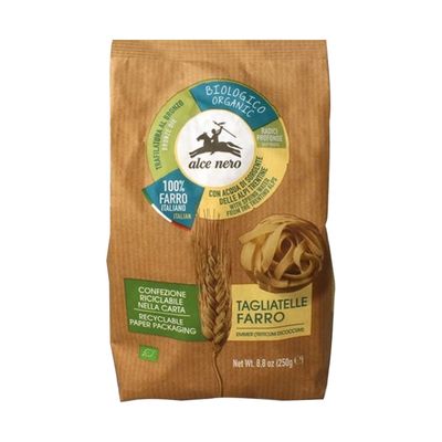 Alce Nero Organic Tagliatelle Farro Pasta, 250 G (2 Pack), 1.1 Pound (pack Of 2)