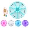 2 Round 7 Day Pill Box Medicine Organizer Daily Weekly Medication Holder Travel view 1