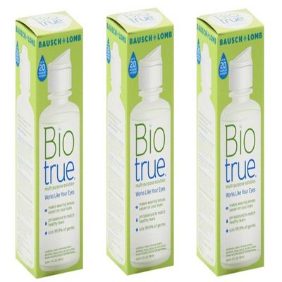 Bausch and Lomb Bio True Multi-Purpose Solution 2 Oz Travel Size (Pack of 3)