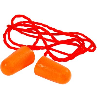 3M 1110 Foam Earplugs - Corded, Orange, 500/Case, 3M Stock# 7100099848