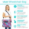 Vive XL Wheelchair Bag - Waterproof, Scratch-Resistant, Double-Stitched, Machine Washable Accessory for Adults, Seniors, 15 Colors - Storage Walker Backpack to Hang on Back of Wheel Chair view 2