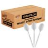 1000 Count Medium Weight White Plastic Soup Spoons Bulk Plastic Silverware For Parties, Weddings, Catering, Take out Single-Use Soup Spoon view 1