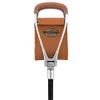 Genuine Leather Brown Hammock Chair Cane  Black Shaft Seat Cane with Convertible Tip  Non -Adjustable Walking Cane for Men & Womens view 1