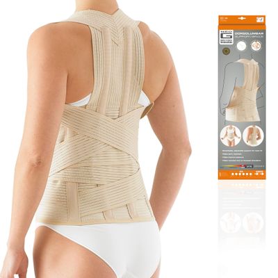 Neo-G Dorsolumbar Support Brace - Back Support For Early Kyphosis, Rounded Shoulders, Posture Correction, Muscular Aches, Lumbar Support - Fully Adjustable - Class 1 Medical Device - Medium - Long