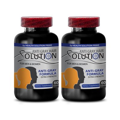 Catalase 5000 - Gray Hair Solution for Men and Women - Anti Gray Hair Formula (2 Bottles 120 Capsules)