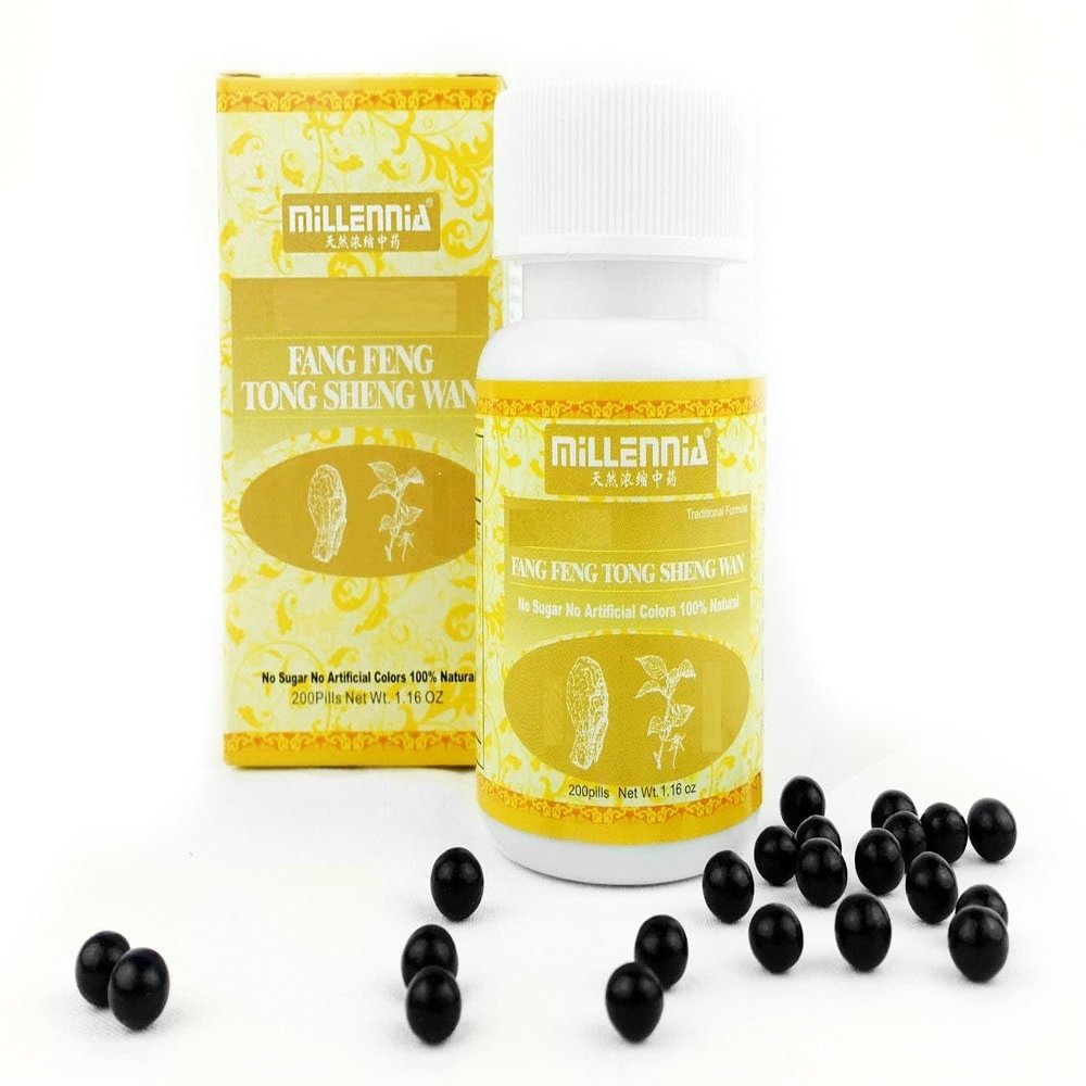 MILLENNIA Herbal Supplement Pills- Fang Feng Tong Sheng Wan - 12 Bottle Pack (200 Pills/Bottle)
