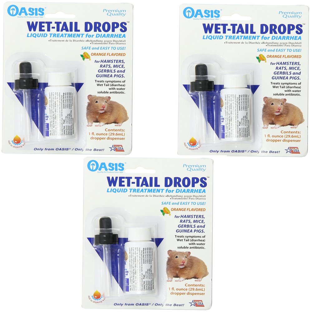 Kordon (3 Pack) Oasis Wet Tail Drops- Liquid Treatment for Diarrhea, 1-Ounce