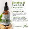 Ultra6 Nutrition Vitamin D and K2 Drops - Liquid Vitamin D3 with K2 Supplements for Adults - Easy-to-Take, Flavor-Free, Highly Absorbable VIT D3 and K2 Supplements, Made in USA (30 ml) view 2