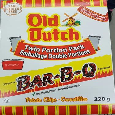 Old Dutch BBQ Potato Chips, 220g/7.8 oz., Box (Imported from Canada)