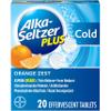 Alka-Seltzer Plus Cold Medicine, Orange Zest Effervescent Tablets with Pain Reliever/Fever Reducer, Orange Zest, 20 Count view 1