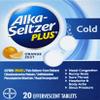 Alka-Seltzer Plus Cold Medicine, Orange Zest Effervescent Tablets with Pain Reliever/Fever Reducer, Orange Zest, 20 Count view 2