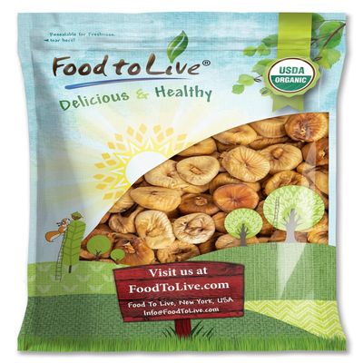 Food to Live Organic Turkish Smyrna Figs, 8 Pounds  Non-GMO, Sun-Dried, Unsulfured, No Added Sugar, Kosher, Vegan, Bulk