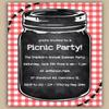 Personalized Picnic Party Invite Cards (30 Cards and Blank Envelopes) view 1