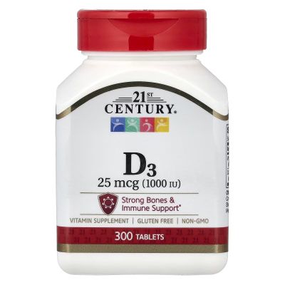21st Century Vitamin D 1000 IU Tablets, 300-Count (6 Pack)