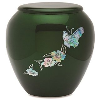 MOP Green Butterfly Adult Cremation Urn