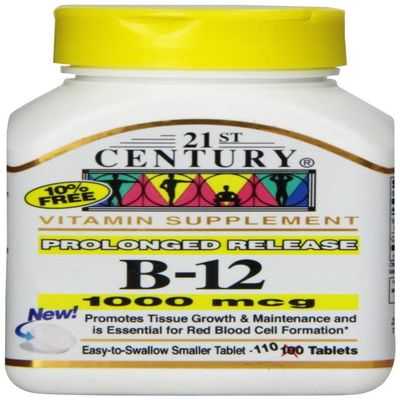 21st Century B-12 1000Mcg Prolonged Release Tablets 110 Count (5 Pack)