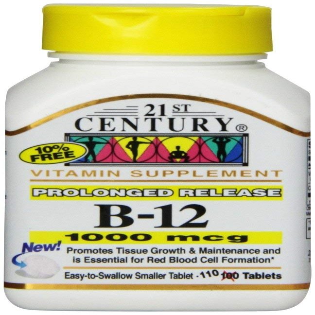 21st Century B-12 1000Mcg Prolonged Release Tablets 110 Count (5 Pack)