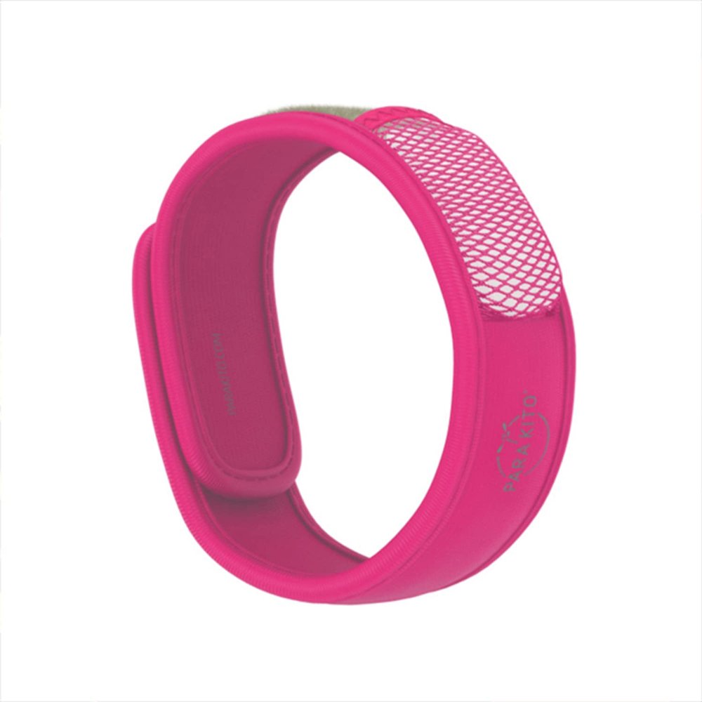 PARA'KITO Mosquito Insect & Bug Protection Wristband - Mosquito Stickers, Bug Spray Alternative Essentials for Beach, Camping, Desert Hiking, Christmas Bonfires - Natural Essential Oils (Fuchsia)