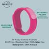 PARA'KITO Mosquito Insect & Bug Protection Wristband - Mosquito Stickers, Bug Spray Alternative Essentials for Beach, Camping, Desert Hiking, Christmas Bonfires - Natural Essential Oils (Fuchsia) view 2