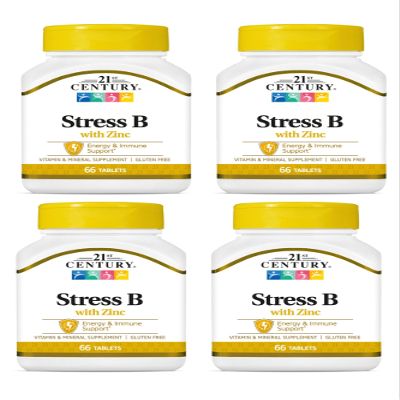 21st Century Vitamin B-Complex with Zinc Tablets 6 Count (4 Pack)