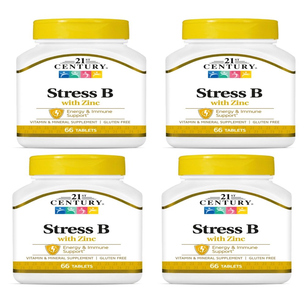 21st Century Vitamin B-Complex with Zinc Tablets 6 Count (4 Pack)