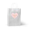 Andaz Press Blush Pink Gold Glitter Print Wedding Collection, Personalized Mini Heart Label Stickers, Thank You, 75-Pack, Custom Name view 4