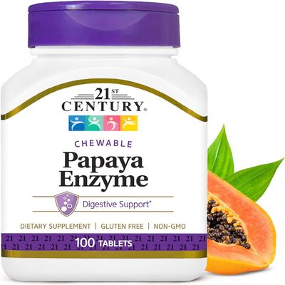 21st Century Papaya Enzyme 22Mg 100 Count (3 Pack)
