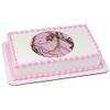 3" Round - Pink Camo Birthday - Edible Cake/Cupcake Party Topper - D8446 view 1