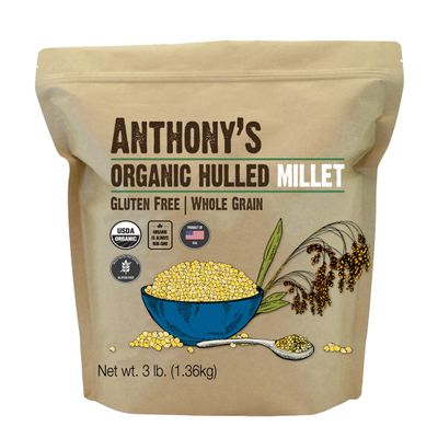 Anthony's Organic Hulled Millet, 3 lb, Gluten Free, Grown in the USA