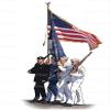 2" Round - Military Veteran's Day - Edible Cake/Cupcake Party Topper - D20655 view 1
