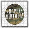 1/8 Sheet - Military Camo Happy Birthday - Edible Cake/Cupcake Party Topper - D441 view 1