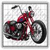 3" Round - Motorcycle Birthday - Edible Cake/Cupcake Party Topper - D136 view 1