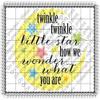 3" Round - Twinkle Little Star Baby Shower Birthday - Edible Cake/Cup Cake/Cupcake Topper - D652 view 1