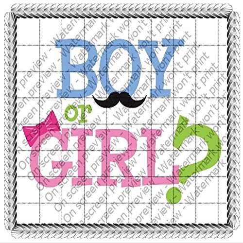 1/8 Sheet - Boy or Girl? Baby Shower - Edible Cake/Cupcake Party Topper - D455