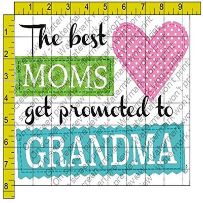 1/2 Sheet - Best Moms Get Promoted To Grandma Baby Shower - Edible Cake/Cupcake Topper - D119