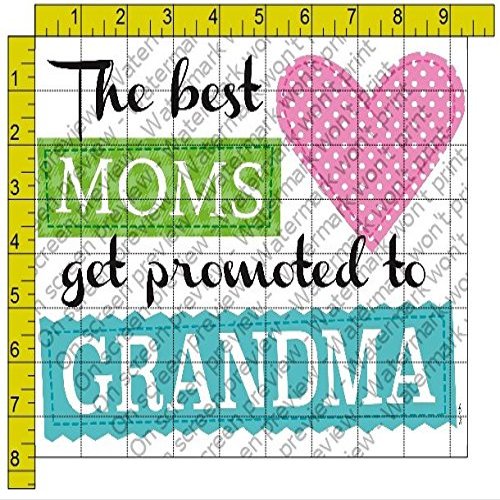 1/2 Sheet - Best Moms Get Promoted To Grandma Baby Shower - Edible Cake/Cupcake Topper - D119