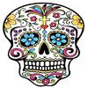 1/8 Sheet - Sugar Skull Halloween - Edible Cake/Cupcake Party Topper - D20680 view 1